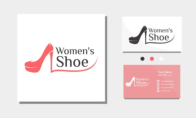 Hoge hakken pictogram in platte logo-ontwerp Mode embleem vrouwen schoen geïsoleerd op wit