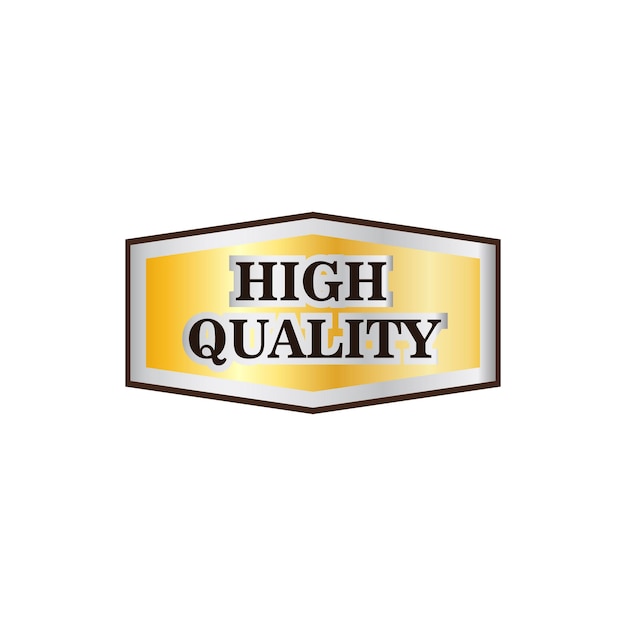 Hoge kwaliteit gouden label icoon in platte stijl op een witte achtergrond
