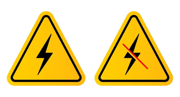 Vector hoge spanning elektriciteitsbord en -symbool vectorontwerp