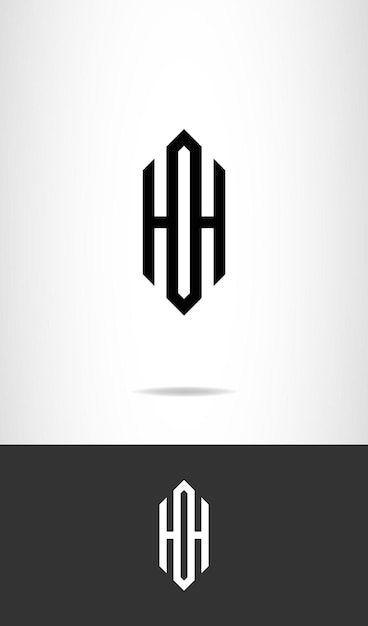 HOH Monogram handgemaakte brief Logo pictogram ontwerp