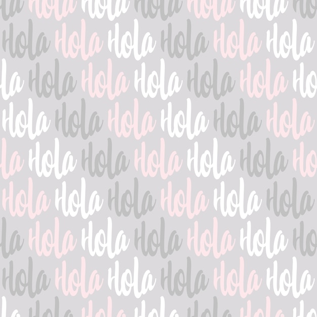 Vector hola text pattern