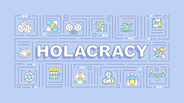 Holacracy purple text concept