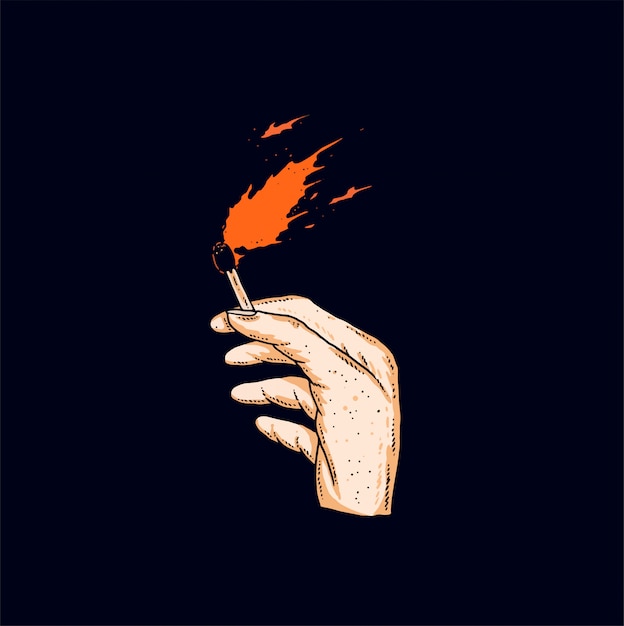 Vector hold the fire illustration design