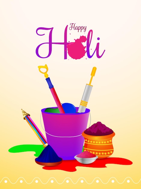 Holi celebration poster oe flyer