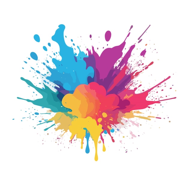 Holi color powder cartoon vector