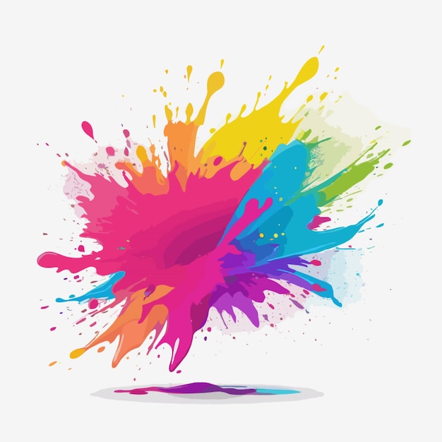 Vector holi color powder cartoon vector