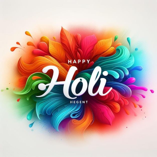 Holi Day Card with Indian Flag Theme Child Joy on Holi Day Card