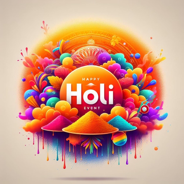 Holi Day Card with Indian Flag Theme Child Joy on Holi Day Card