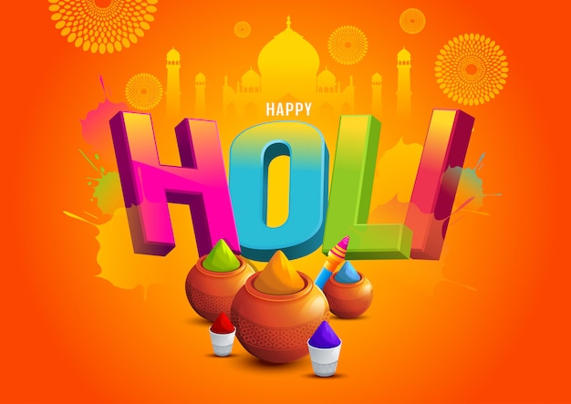 Holi festival celebrations India background