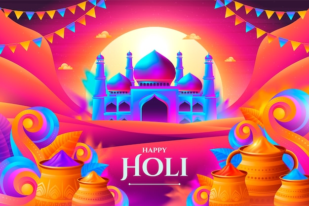 holi festival composition