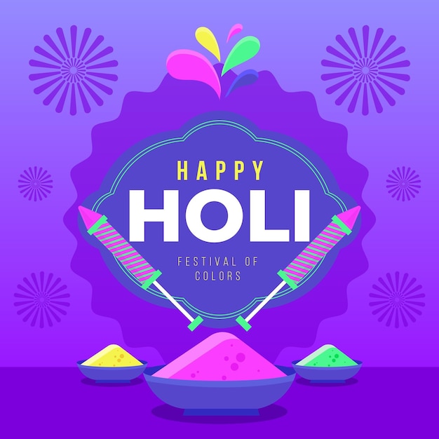 Holi festival illustration