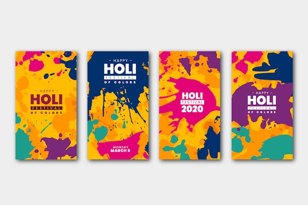 Holi festival instagram stories collection