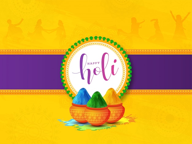 Holi greeting card