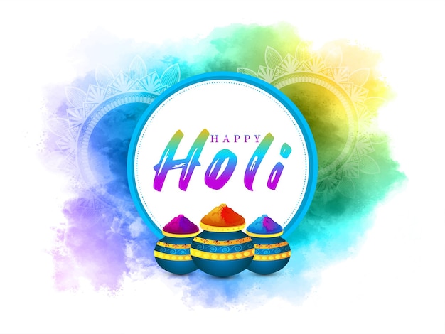 Vector holi indian festival design concept