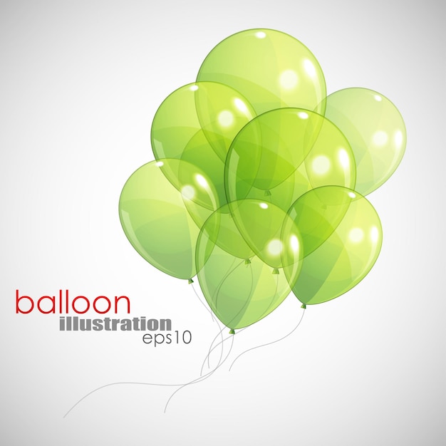 Vector holiday abstract background with balloons