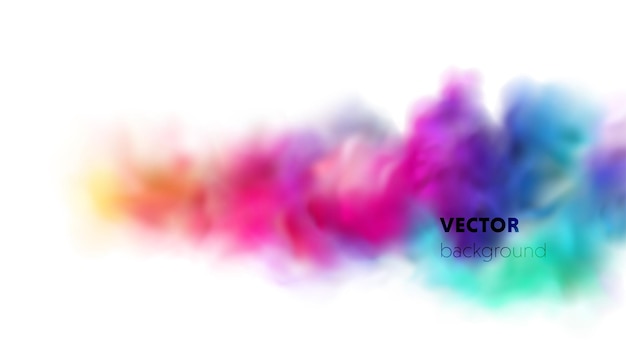 Vector holiday abstract shiny color powder cloud design element