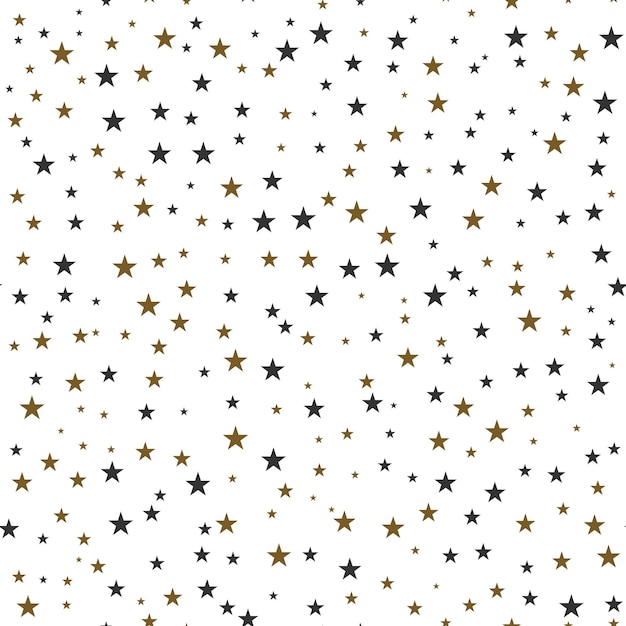 Vector holiday background seamless pattern with stars