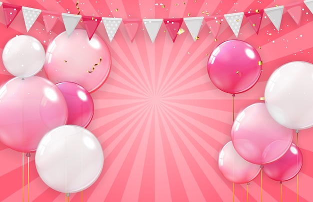 Holiday background with balloons