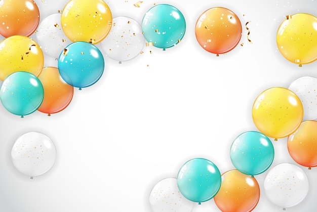 Vector holiday background with balloons