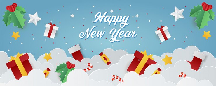 Vector 用聖誕節元素的新年購物銷售的假日旗<unk>