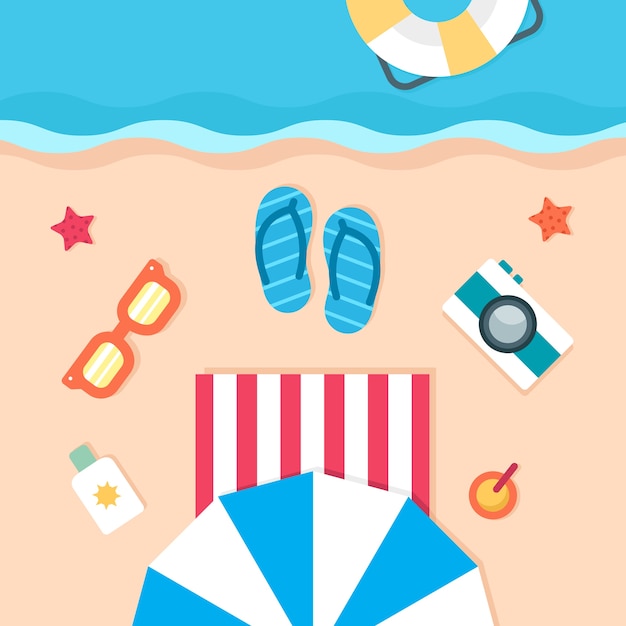 Holiday on beach background