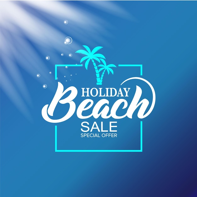 Vector holiday beach sale banner