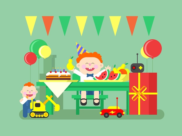 Vector holiday child birthday