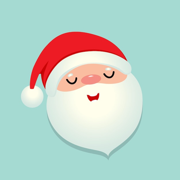 Holiday Christmas background with Santa Claus cartoon. Vector illustration.