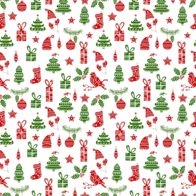 Holiday colorful seamless pattern