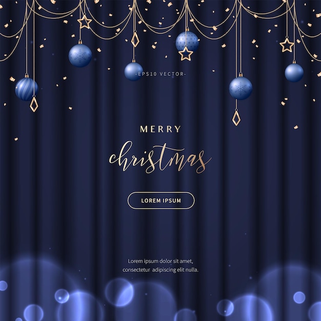 Holiday concept banner composed of elements of christmas graphic sources.