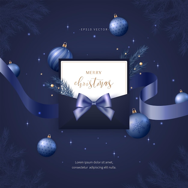 Holiday concept banner composed of elements of christmas graphic sources.