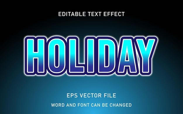 Holiday editable text effect design