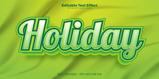 Holiday editable text effect in modern trend style