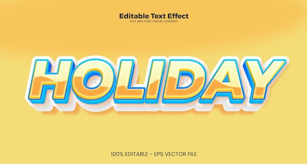 Holiday editable text effect in modern trend style