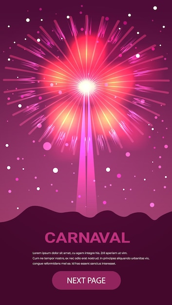 holiday fireworks festival celebration greeting invitation postcard culture and tradition carnival party concept popular event in Brazil