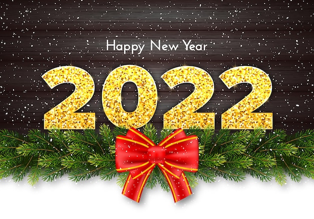 Праздничная подарочная карта Happy New Year 2022.