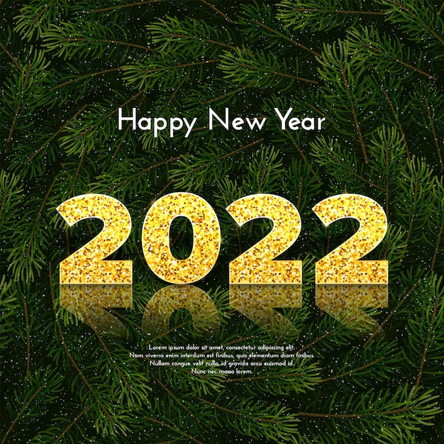 Праздничная подарочная карта Happy New Year 2022.