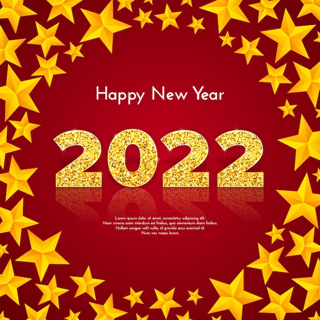 Holiday gift card happy new year 2022.