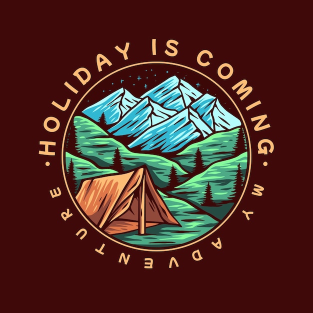 Holiday is coming illustration