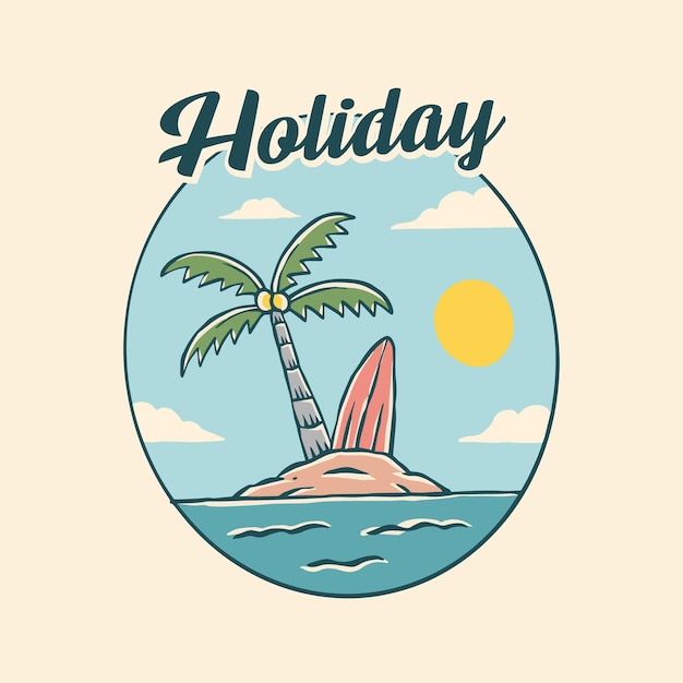 Holiday Island Illustration