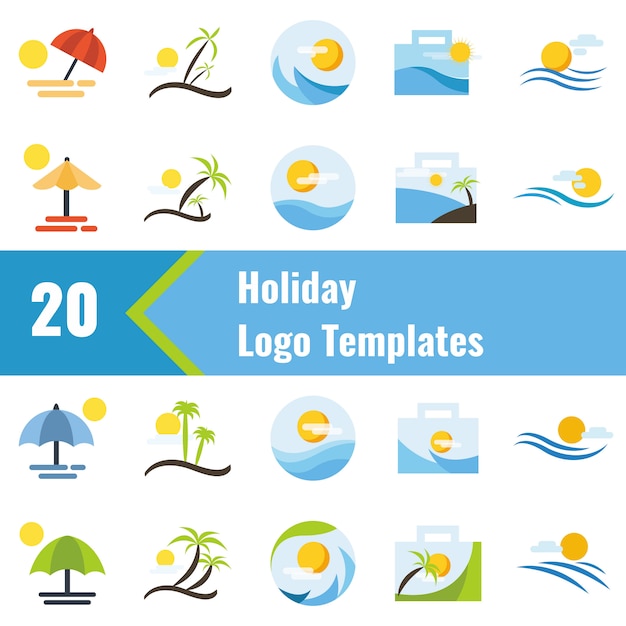 Holiday logo templates