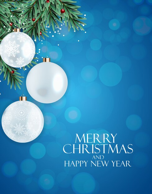 Holiday new year and merry christmas background. vector illustration