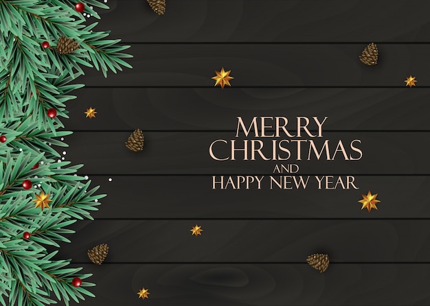 Holiday new year and merry christmas background. vector illustration