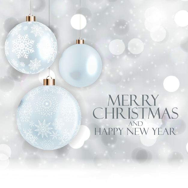 休日の新年とメリークリスマスの背景。