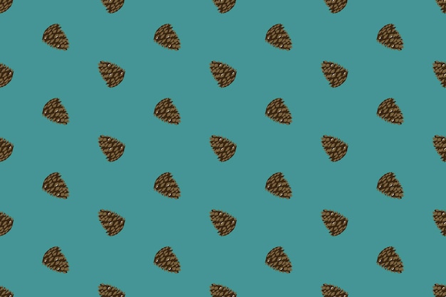 Holiday new year and merry christmas seamless pattern background with pine cone. vector illustration eps10