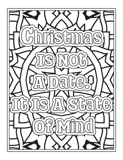 Holiday quotes coloring pages for kdp coloring pages