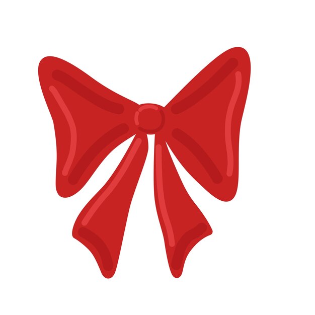 Holiday red bow for decorations vector illustration