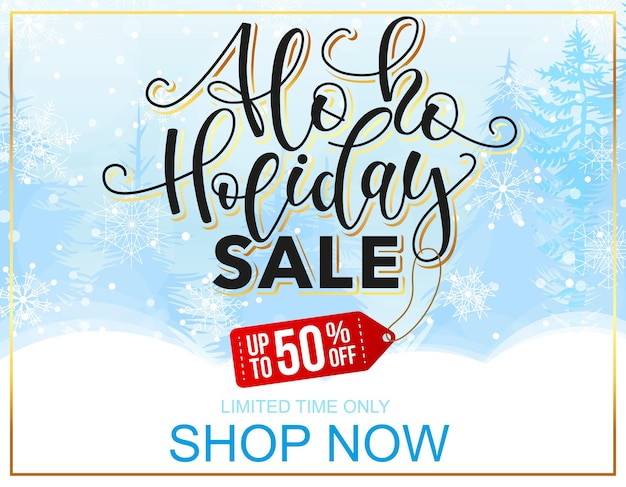 Holiday sale Vector stock illustration for new year and christmas