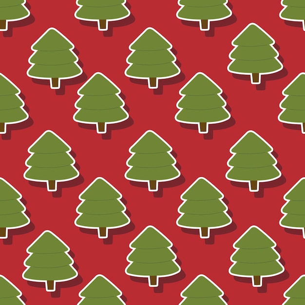 holiday seamless pattern with christmas tree