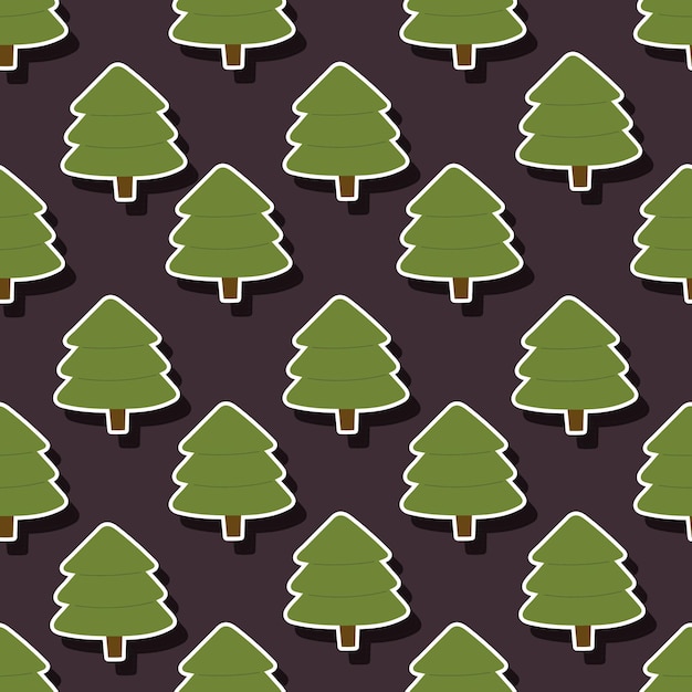 holiday seamless pattern with christmas tree